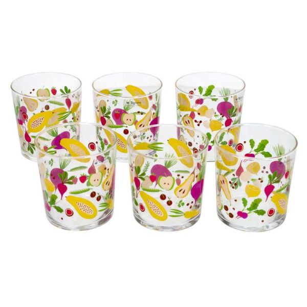 Set pahare Fruits 340 ml, 6 piese