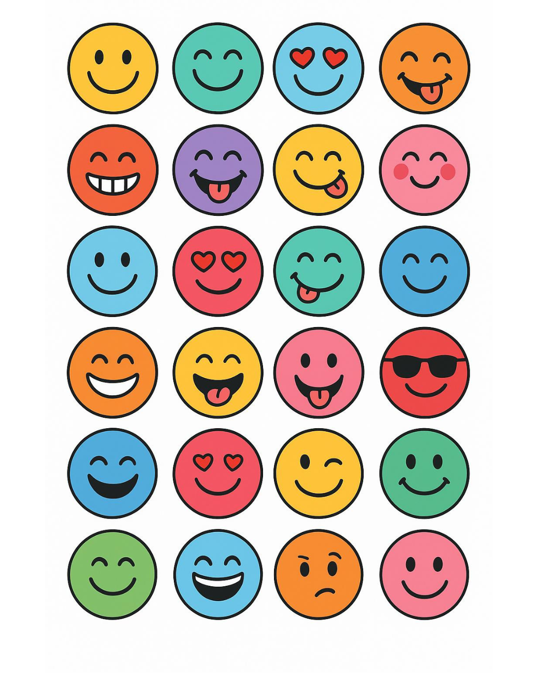 Stickere Emoji 24 buc