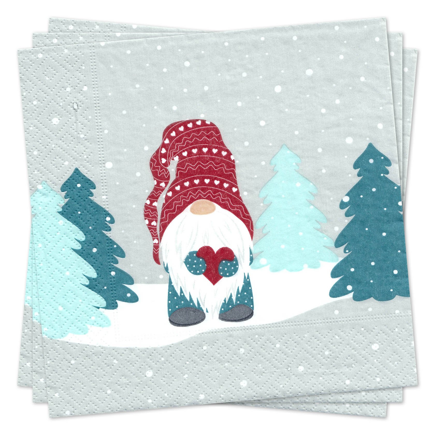 Șervețele 3-ply 33X33cm Tomte in forest, 20buc