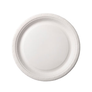 Farfurii din hartie 22CM Albe, 10buc