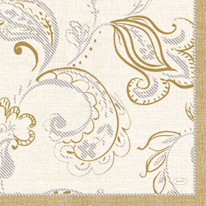 Șervețele 3-ply 33X33cm Golden grace crem, 20buc