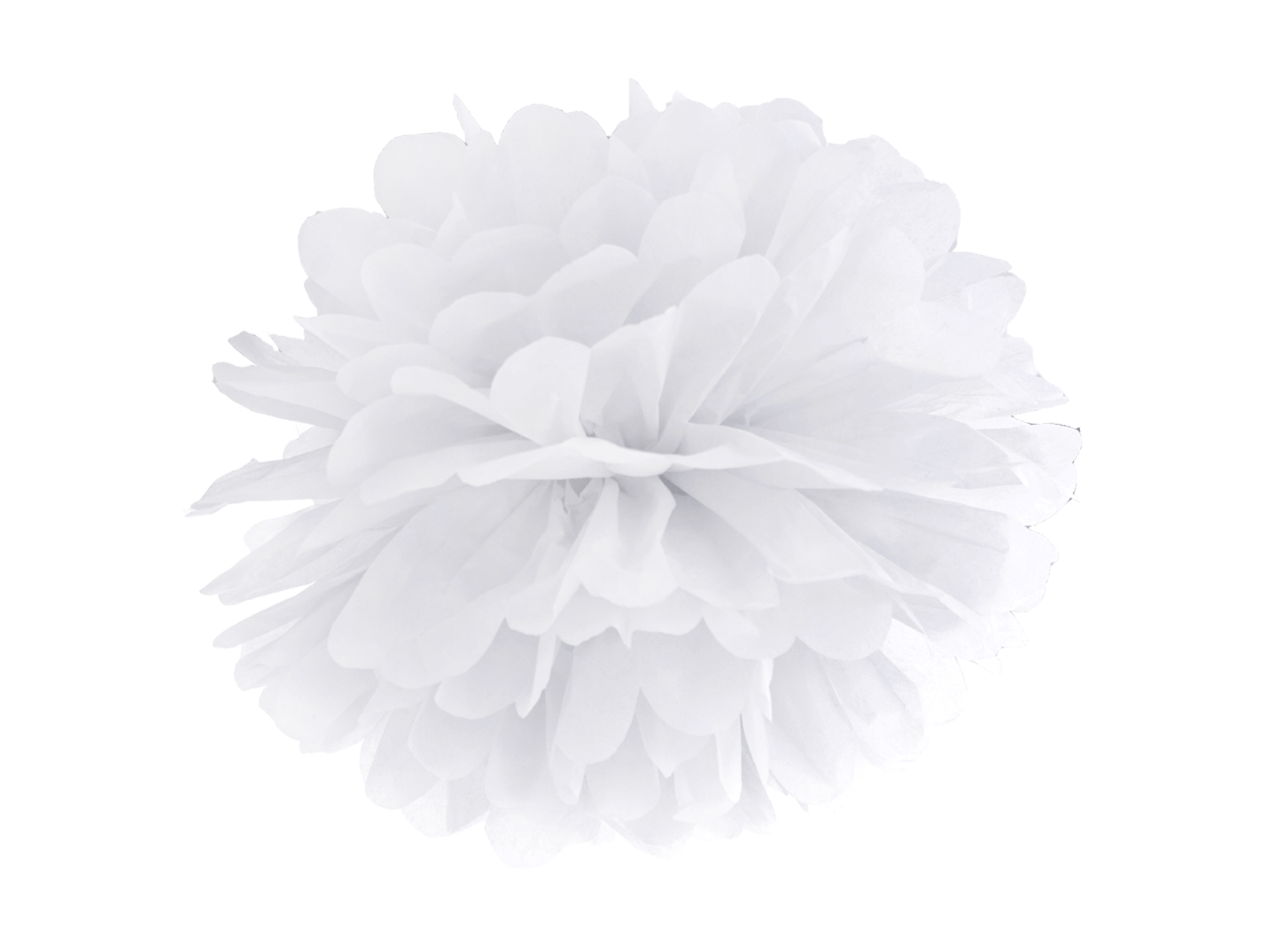 Pompon din hârtie 25cm, Alb