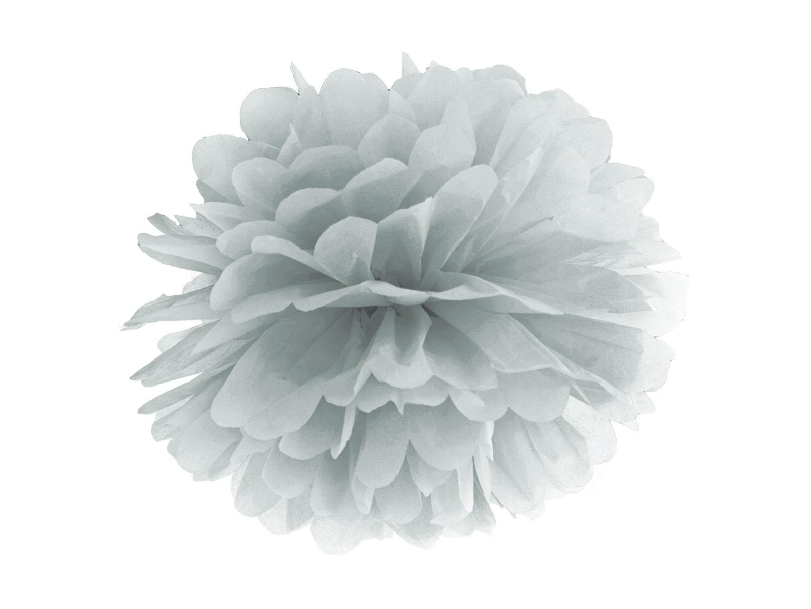 Pompon din hârtie 25cm, Argintiu