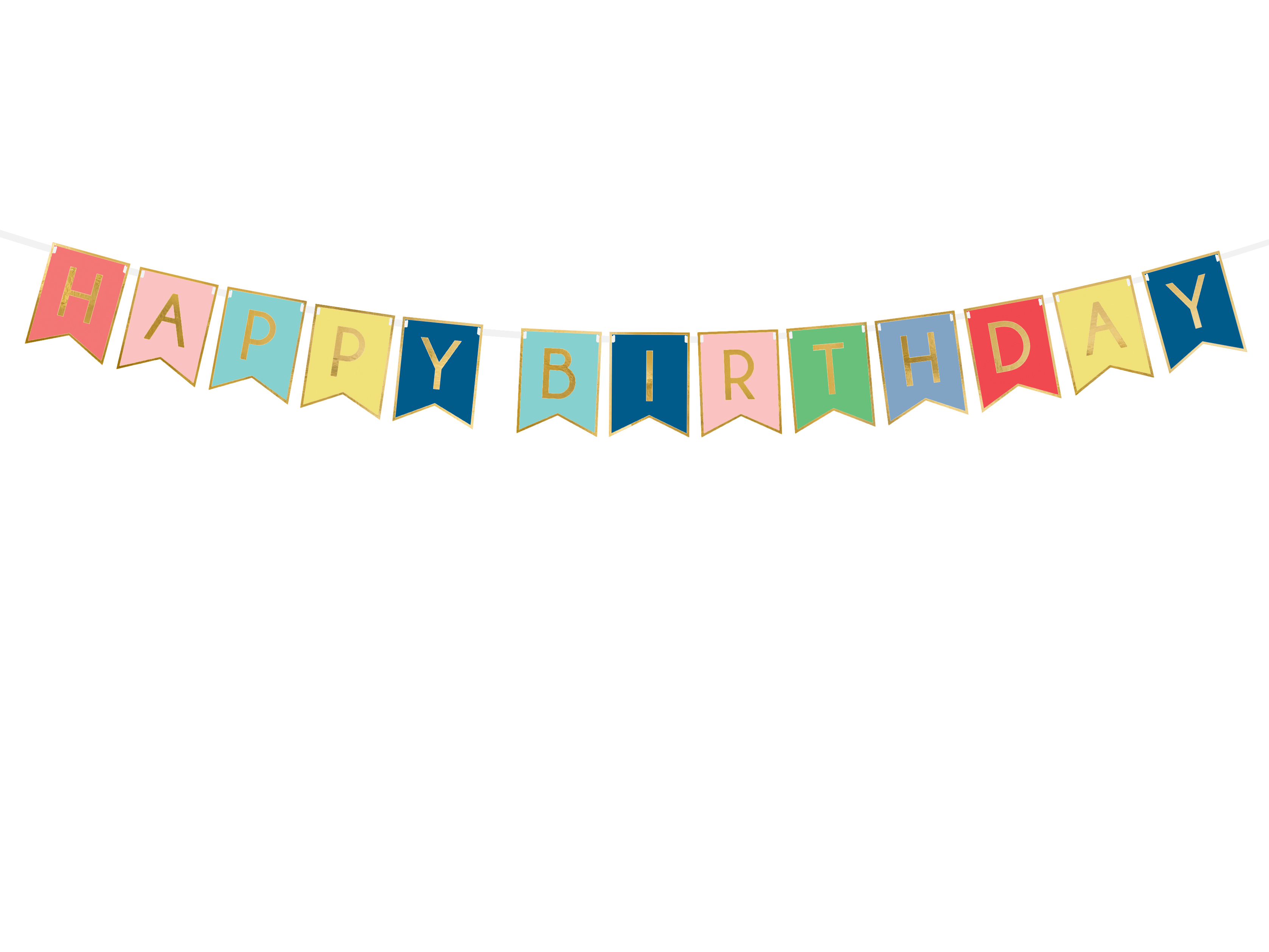 Banner Happy birthday 15*175cm, Mix