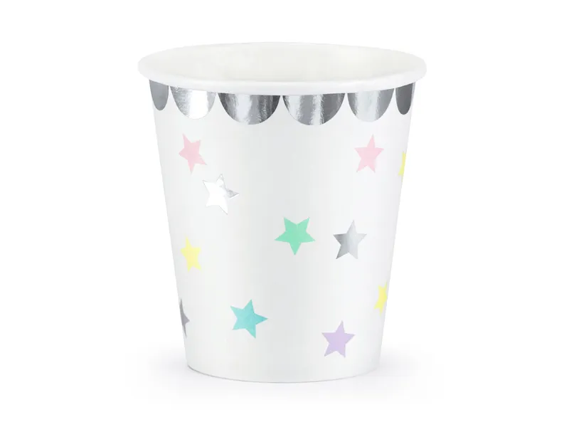 Pahare din hârtie 180ml  Unicorn-Stele, 6buc