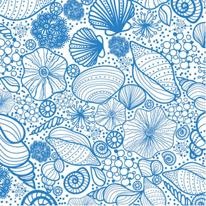 Șervețele 3-ply 33x33cm Seashell pattern, 20 buc
