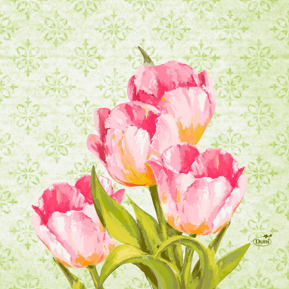 Șervețele 3-ply 33X33cm Love tulips, 50buc